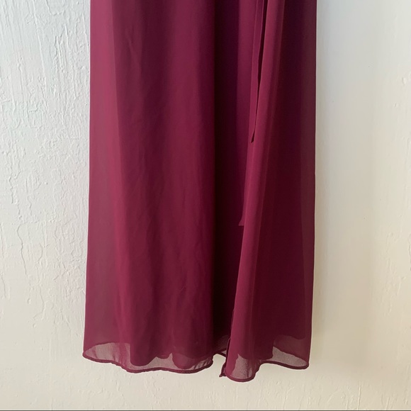 Show Me Your Mumu The Noelle Flutter Wrap Dress In Merlot - Picture 11 of 13